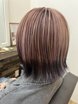 シェリールアミー(Cherir Amie) ラベンダーピンク×裾カラーブラック◎