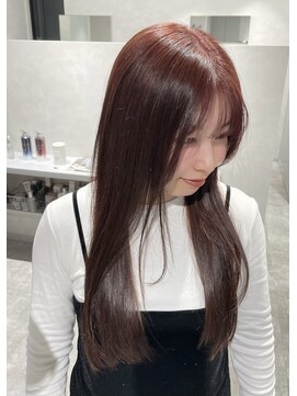 ブリーチ/ダブルカラー neul by kiitos レイヤーカット/ボブ/ケアブリーチ【ノイル】 【チェリーレッド】