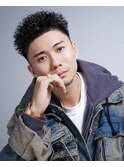MEN’S HAIR/サーフカール/刈り上げセンターパート
