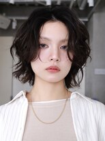 テクネ 天神大名(techne)&nbsp;天神大名顔周りレイヤーカットミディアムボブタッセルボブパーマ