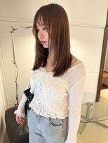 パーク(PARK)&nbsp;レイヤーカット 柔らかブラウンカラー 縮毛矯正