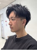 メンズショートメンズカットアップバング