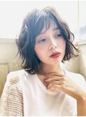 【モテ髪】ほつれウェーブボブ