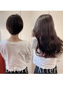 ココアベージュ#メルティカラー#暗めカラー#くびれヘア#池袋