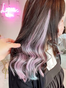 ラルムバイシー 新宿(LARME by Sea) シールエクステ×インナーカラー/イヤリングカラー【韓国】