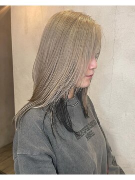 ディプティック ヘアー チェンジ ミュージアム(diptych Hair Change Museum) ホワイトブロンド×インナーブラック