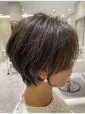 ☆お客様style☆ふんわり前下がりミニショート