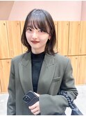 前髪　こなれミディ　イメチェン　モード