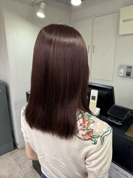 アジールヘア 所沢プロペ通り店(agir hair) ピンクブラウン前髪こなれミディイメチェンケアブリーチ所沢韓国