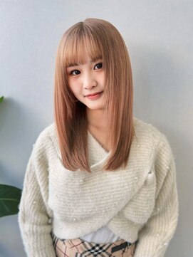 エルフ(elf) ナチュラルストレート×ミルクティーベージュ