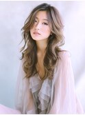 ☆ホワイトグレージュミニウルフデジタルパーマチェリーブラウン