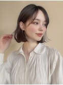 ボブ/カーキグレージュ/マッシュショート/大人かわいい[新宿駅]