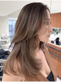 ハイライトバレイヤージュダブルカラーショートカット