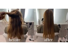 自然に馴染む仕上がりストレート特有のピーンとしない柔らかい質感