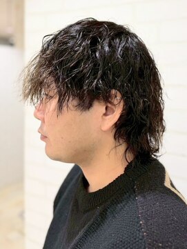 ガーデン 西川田店(garden) 宇都宮メンズパーマ波巻きスパイラルパーマセンターパートウルフ