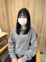 ペグ(Peg)&nbsp;くびれ◎結べるミディアムレイヤーカット×透明感アッシュグレー