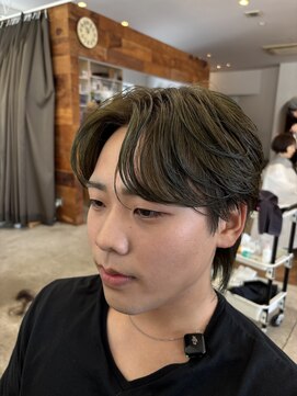 メンズカノエ 山口小郡店(Men's CANOE) 色気×センターパートウルフ