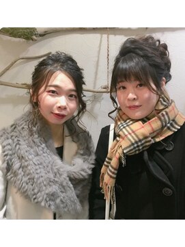ヘアセットサロンエッジ(Edge) お友達と追いコンドレスアップヘア