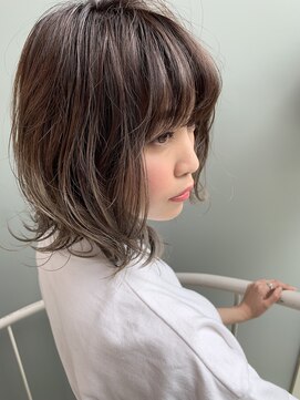 ベニヤボンドストリート(Beniya BOND STREET) キャメルベージュ×ボブウルフ×鎖骨ミディアム