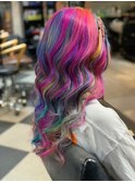 デザインカラーでしかない派手髪スタイル★★
