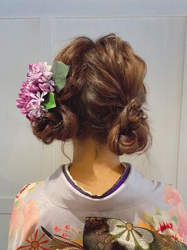 メルノ(MERUNO) MERUNO「メルノ」 振袖ヘア★三つ編みツイン