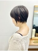 くびレイヤーグレーベージュニュアンスカラー白髪染め白髪ぼかし