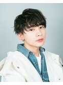 波巻きパーマメンズツイストスパイラルパーマツーブロック