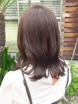 ナカオコアフュール(NAKAO COIFFURE) ナチュラルブラウン　くびれミディアム　外ハネ