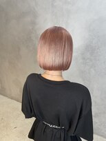 アース 上大岡店(HAIR&MAKE EARTH)&nbsp;ホワイトピンク×艶ボブ