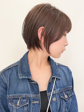 ネイロ バイ ジルブラン 葛西(NeiRo by JIL BLAN) レイヤーカット白髪ぼかしハイライトダブルカラーショートボブ