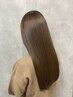 ストレートヘアデザイン+カット+ｔｒ　　￥13,200