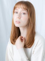 ドクターズ サロン ラブ(Dr's Salon LAB)&nbsp;ぱっつん前髪オレンジベージュロングi古河10代20代