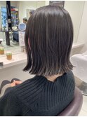 切りっぱなしボブ×グレージュイルミナカラー【西大井、大井町】