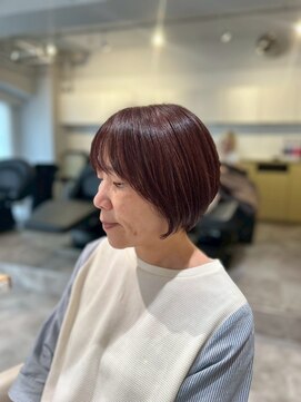 ソイクフ 四条大宮店(SOY-KUFU) 20代30代40代◎チェリーブラウン似合わせカットショートヘア