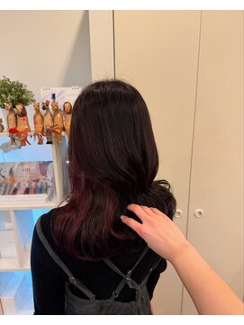 ビフィーノ イーリス 川西店(bifino iris) インナーカラー×チェリーピンク