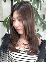 ベルヘアーデザイン 堺東(Belle hair Design)&nbsp;韓国風顔周りレイヤーカットアディクシーカラー外国人風堺東