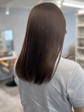 ミュラ(mulah) 艶髪透明感カラーグレーベージュ＊さらさらストレートヘア