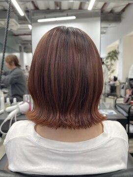 ソピ バイ インビテーション(sopi by invitation) オレンジ オレンジブラウン 外ハネボブ 透明感カラー！