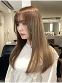渋谷ブリーチカラーハイトーンカラーヘーゼルベージュ韓国カラー