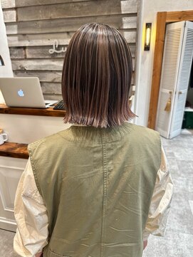 フリックヘアサロン 梅田茶屋町2号店(FLICK HAIR SALON) ボブ/ダブルカラー/イルミナカラー