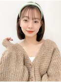 大人ガーリー ダークアッシュ似合わせカットミディアムレイヤー