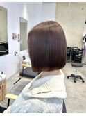 大人ガーリーダークアッシュ似合わせカットミディアムレイヤー