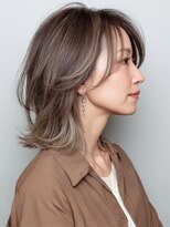 サンタフェ 岐阜島店(Santa'Fe)&nbsp;脱白髪染め/白髪ぼかしカラー/顔まわりカット/ミディアム