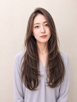 ラックスビーギャラリー なんば駅前店(LUXBE GALLERY) 髪質改善 スモーキーベージュ 艶髪ロング
