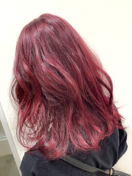ヘアーメイク トレコローリ(hair make trecolori) 【trecolori  津田沼】ルビーレッド／ブリーチ1回