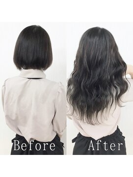 あるじゃんすー 神戸三宮店 ナチュラルブラック#シールエクステ#大人ダークカラー#黒髪#神戸