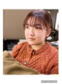 ［金子涼］ツヤオレンジイヤリングカラーでフェミニンショート