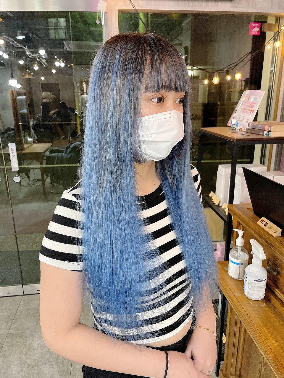 MIRAC町田店河原崎】ブルーアッシュグラデ×シールエクステ：L179219321