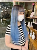 【MIRAC町田店河原崎】ブルーアッシュグラデ×シールエクステ