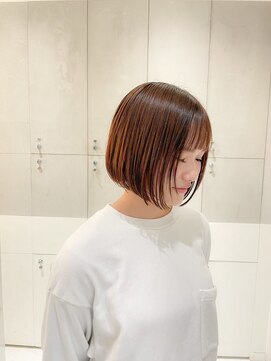 ガリカ 蔵前(Gallica) 【佐久間史将】柔らか暖色系カラーxぷつっとボブ/前下がりボブ